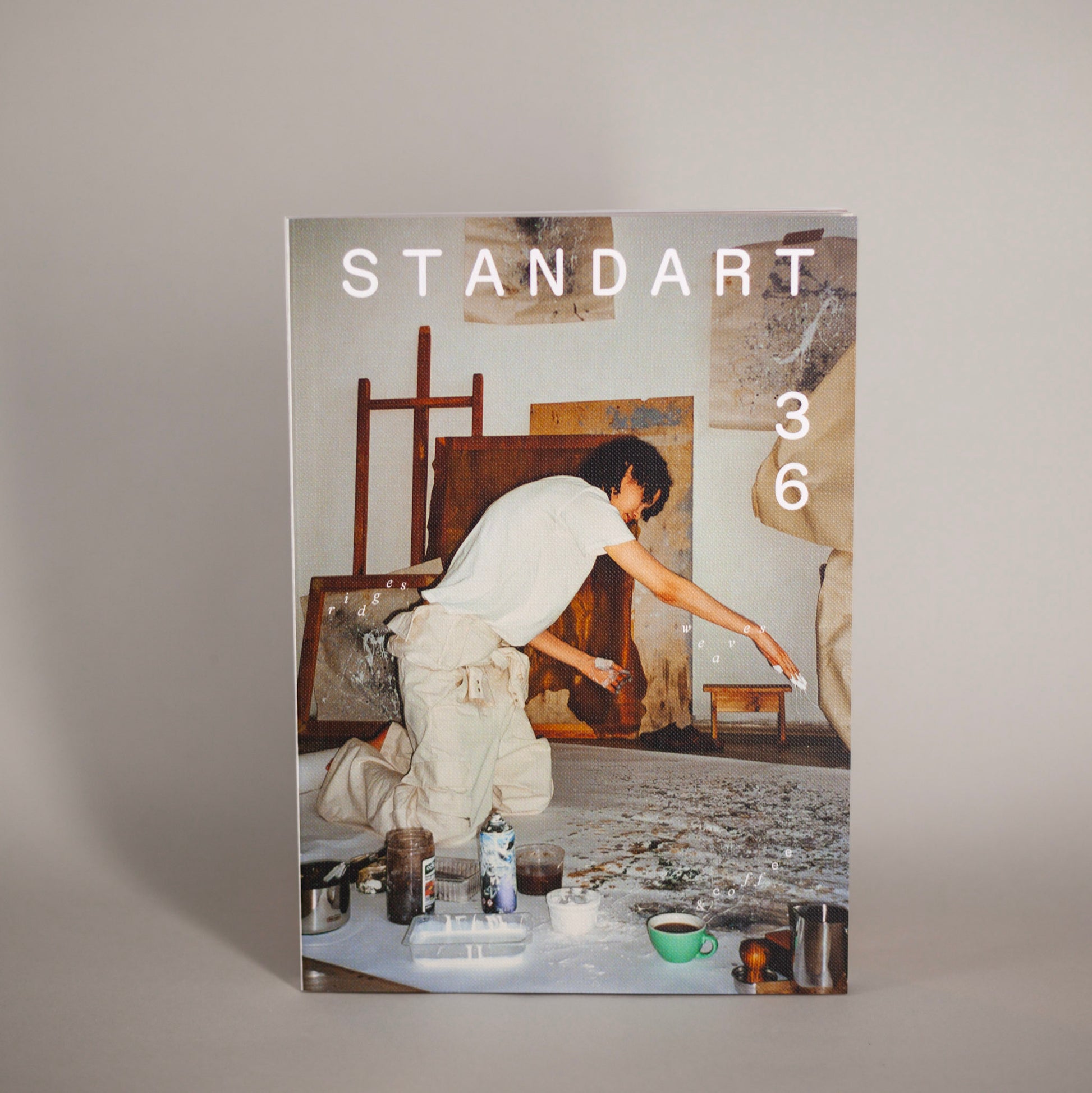 A clean close-up product picture of the Standart specialty coffee magazine.